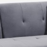 Modern 3-seater sofa bed clic clac design in Villolus velvet fabric 