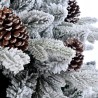 Artificial snow-covered Christmas tree decorated with pine cones 180cm Faaborg Sale