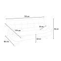Modern Design 2-Seater Microfiber Sofa Bed Centenario 