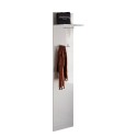 Modern wall coat hanger with 2 glossy white hooks Leslie Offers