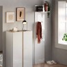 Modern wall coat hanger with 2 glossy white hooks Leslie Catalog