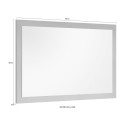 Modern mirror 110x60cm entrance wall glossy white frame Nadine Discounts