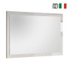 Modern mirror 110x60cm entrance wall glossy white frame Nadine On Sale