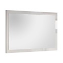 Modern mirror 110x60cm entrance wall glossy white frame Nadine Offers