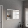 Modern mirror 110x60cm entrance wall glossy white frame Nadine Sale