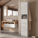 Tilda White Rotating Bathroom Cabinet with Mirror Door and Drawer Sale