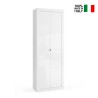 2-door glossy white multi-purpose bathroom cabinet 70x35x188cm Jude. On Sale