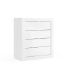 White bedroom or bathroom chest of drawers 4 drawers 70x78x35cm Chantal Offers