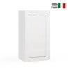 Bathroom space-saving cabinet 1 door 42x35x78cm glossy white Sammy. On Sale