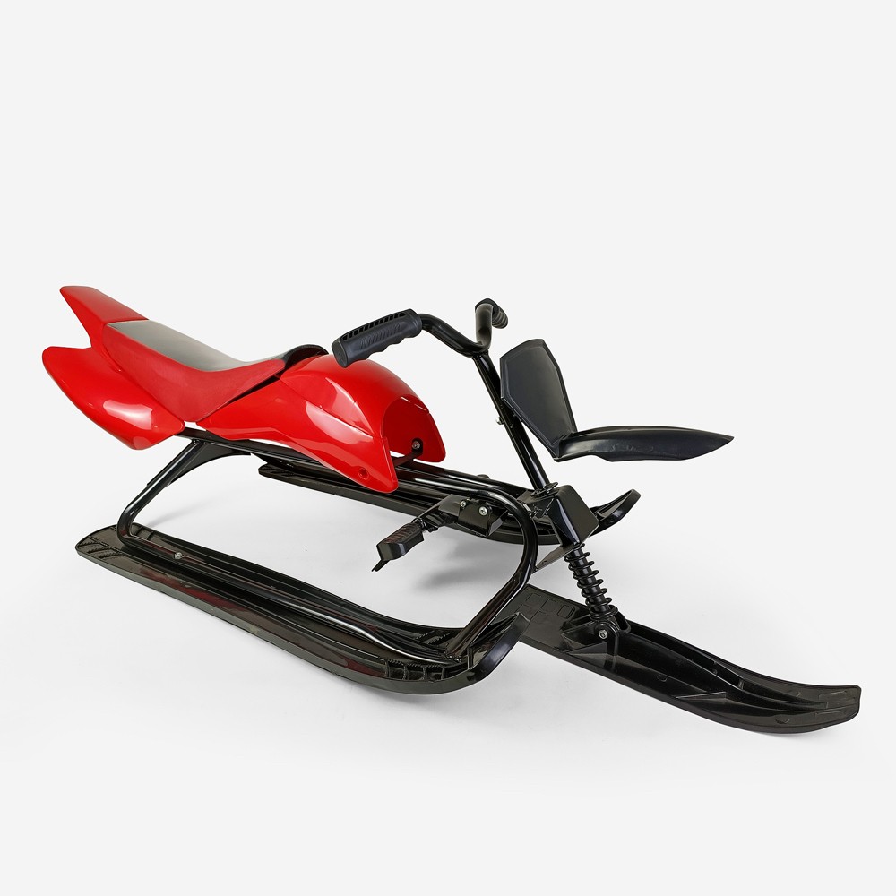 Children's Snow Sled with Handlebar, Seat, and Pedal Brakes - Comet