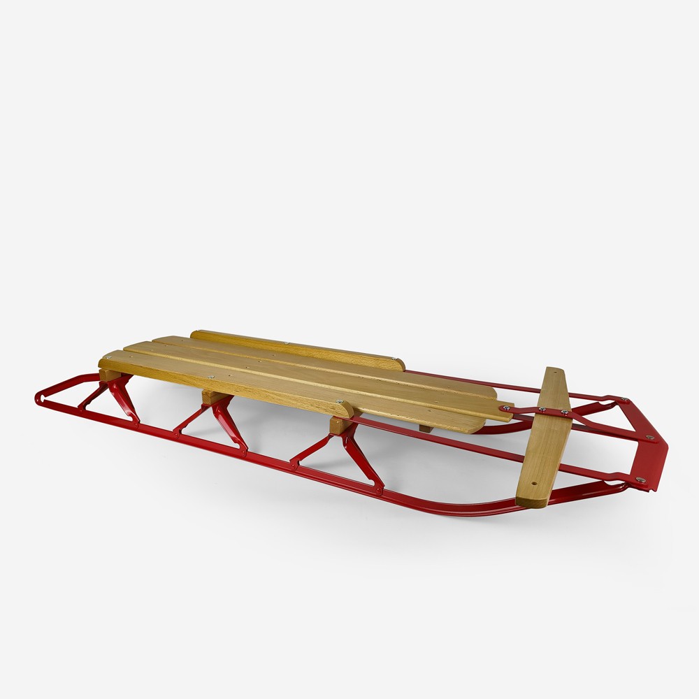 Vixen Classic Wooden Snow Sledge for Kids, 2-Seater