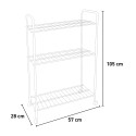 Balcony terrace greenhouse with wheels 3 shelves 57x28xh105cm Mini Spring Offers