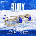 Wooden snow sled folding sled for 2 children Rudy Discounts