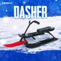 Sporty snow sled with handlebars, brakes, and pedals Dasher Offers