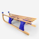 Wooden snow sled folding sled for 2 children Rudy Measures