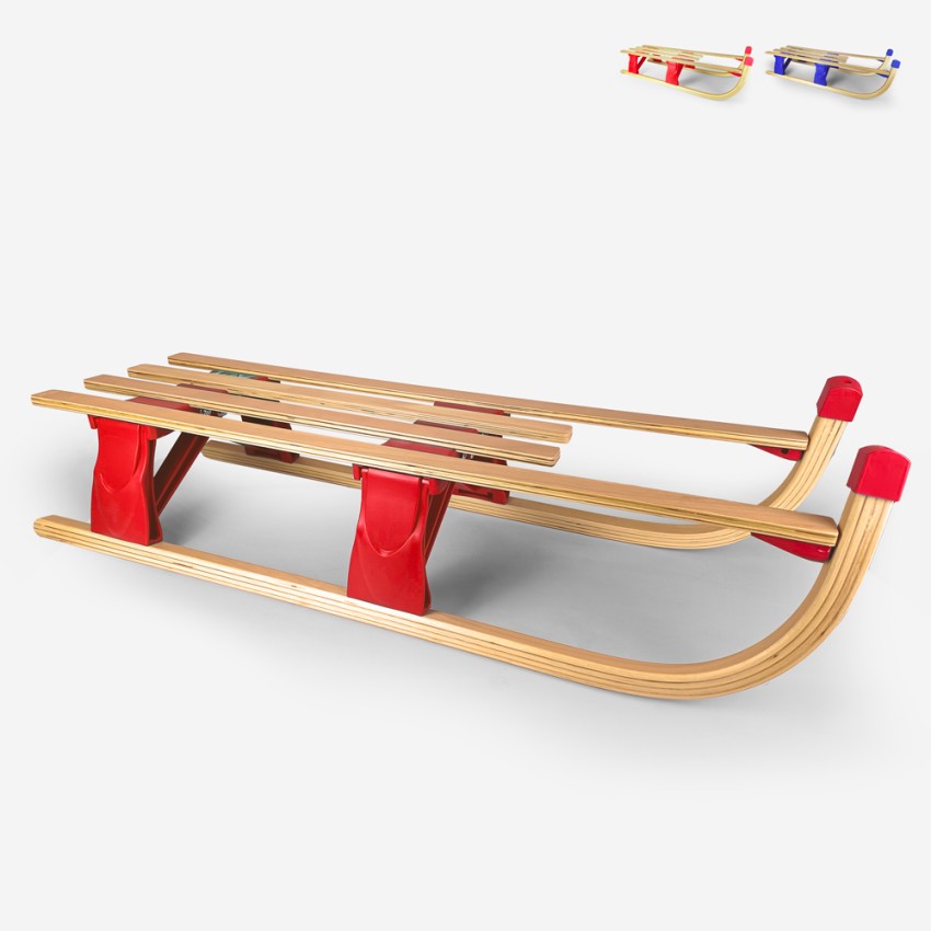 Rudy Children's Wooden Folding Snow Sled for 2 Seats On Sale