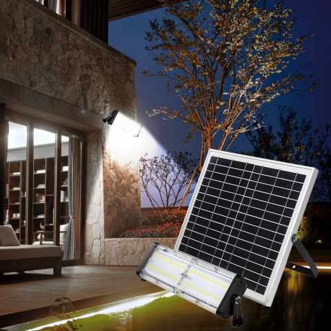 Outdoor Led Spotlight with Integrated Solar Panel 5000 lumens Flood Promotion