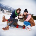 Rudy Children's Wooden Folding Snow Sled for 2 Seats Choice Of