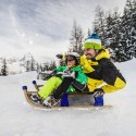 Wooden snow sled folding sled for 2 children Rudy Offers