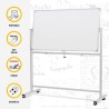 Magnetic whiteboard 180x90cm with double-sided rotating wheels Albert XL. Sale