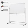 Magnetic whiteboard 180x90cm with double-sided rotating wheels Albert XL. Discounts