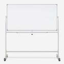 Magnetic whiteboard 180x90cm with double-sided rotating wheels Albert XL. Promotion