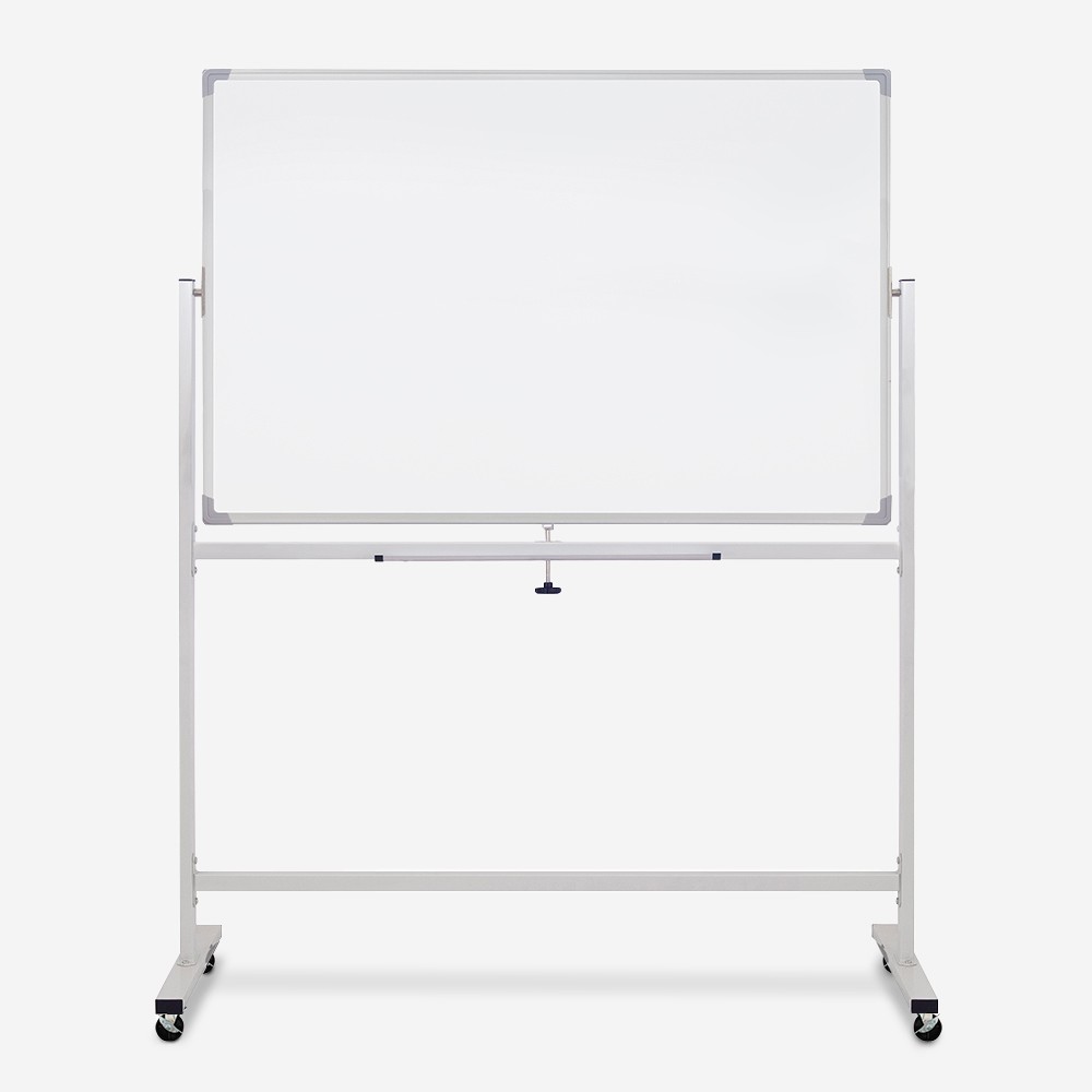 Double-Sided Magnetic Whiteboard 120x90cm with Wheels - Albert L