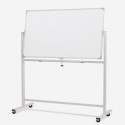 Biface Magnetic Chalkboard 120x90cm with White Wheels Albert L Offers
