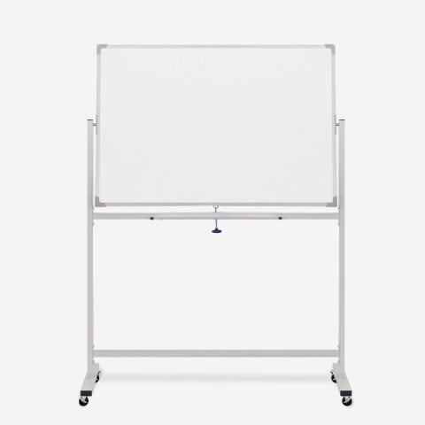 Double-sided white magnetic board, 90x60cm, rotating mobile stand, Albert M. Promotion