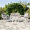 Outdoor lounge sofa coffee table 2 armchairs Portofino Grand Soleil. Discounts