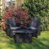 Garden lounge set 2 outdoor armchairs table Rimini Grand Soleil Bulk Discounts