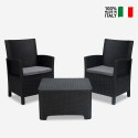 Garden lounge set 2 outdoor armchairs table Rimini Grand Soleil Offers