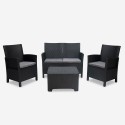 Outdoor set with 2 armchairs, sofa, coffee table, and storage container - Riccione Grand Soleil. Promotion