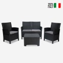Outdoor set with 2 armchairs, sofa, coffee table, and storage container - Riccione Grand Soleil. Offers