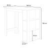 Set of 4 Bar Stools for Kitchen with High Table 120x60cm White Galles Wood Price