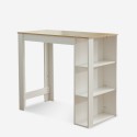 Set of 4 Bar Stools for Kitchen with High Table 120x60cm White Galles Wood Bulk Discounts