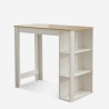 Set of 4 Bar Stools for Kitchen with High Table 120x60cm White Galles Wood Bulk Discounts