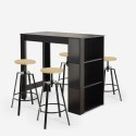 High kitchen table set 120x60cm 4 swivel adjustable Redmond stools Buy