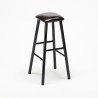 Set of 4 high upholstered bar stools h78 black kitchen table 120x60 Salem Sale