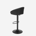 Set of 4 swivel bar stools kitchen table black 120x60cm high Vernon. Discounts