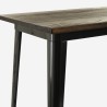 set 4 stools high bar table industrial kitchen 120x60 farley Choice Of