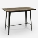 set 4 stools high bar table industrial kitchen 120x60 farley Bulk Discounts