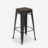 set 4 stools high bar table industrial kitchen 120x60 farley Model