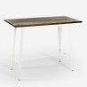 white high table set bar 120x60 with 4 industrial navarro stools Bulk Discounts