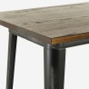 set 4 industrial bar stools table 120x60 vintage black fordville Choice Of