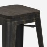 set 4 industrial bar stools table 120x60 vintage black fordville Characteristics