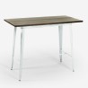 Swanton Vintage White Bar Table Set 120x60 with 4 Tall Stools Bulk Discounts