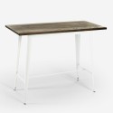 White Industrial High Table Set with 4 Palmyra Backrest Bar Stools Bulk Discounts