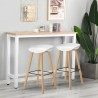 High table set 2 bar stools h75cm white scandinavian wood Vineland On Sale