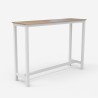 High table set 2 bar stools h75cm white scandinavian wood Vineland Offers